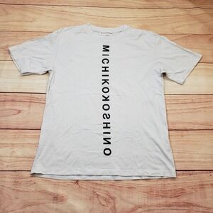 VINTAGE Michiko Koshino Shirt Mens Large White Cotton Streetwear Made in Japan L